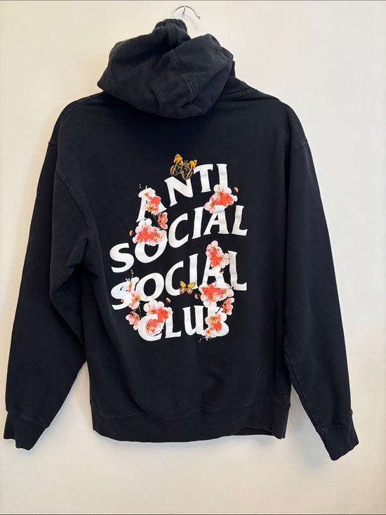 Anti Social Social Club Tops - Anti Social Social Club Black Hoodie with White Logo
